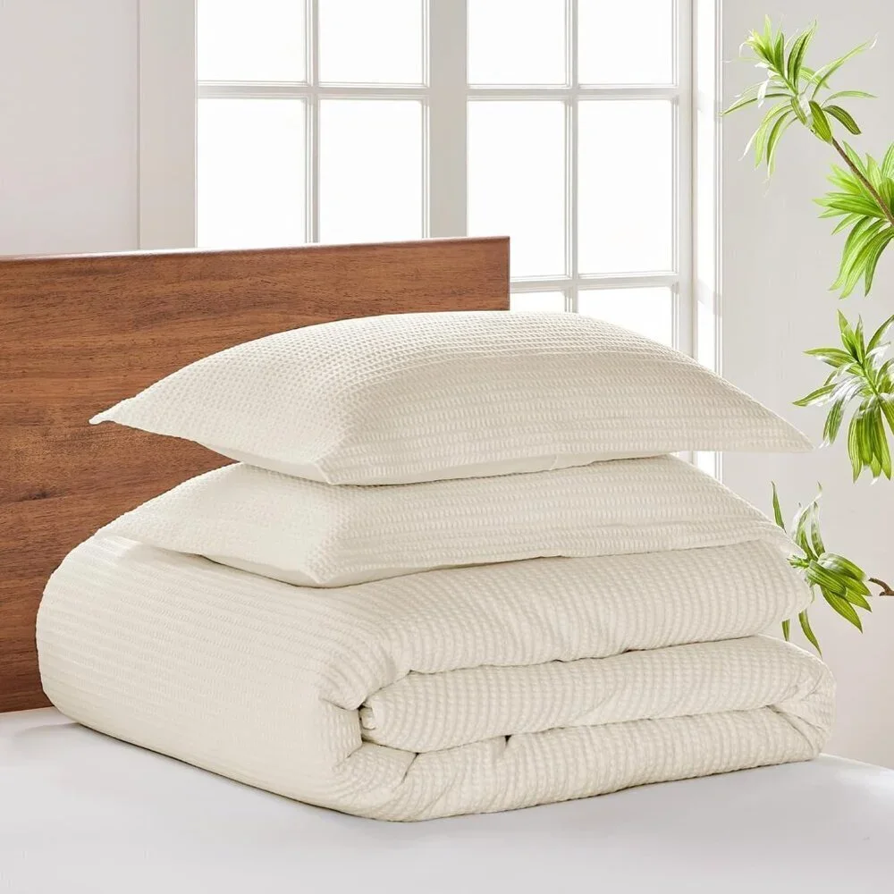 Waffle Queen Duvet Cover Set